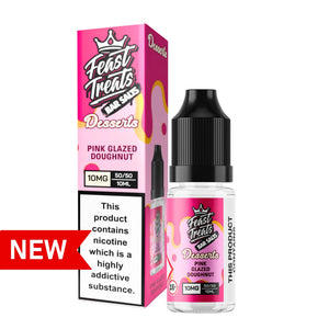 Pink Glazed Doughnut Feast Treats Dessert Salts - 10ml Nic Salt E-Liquid Feast Treats