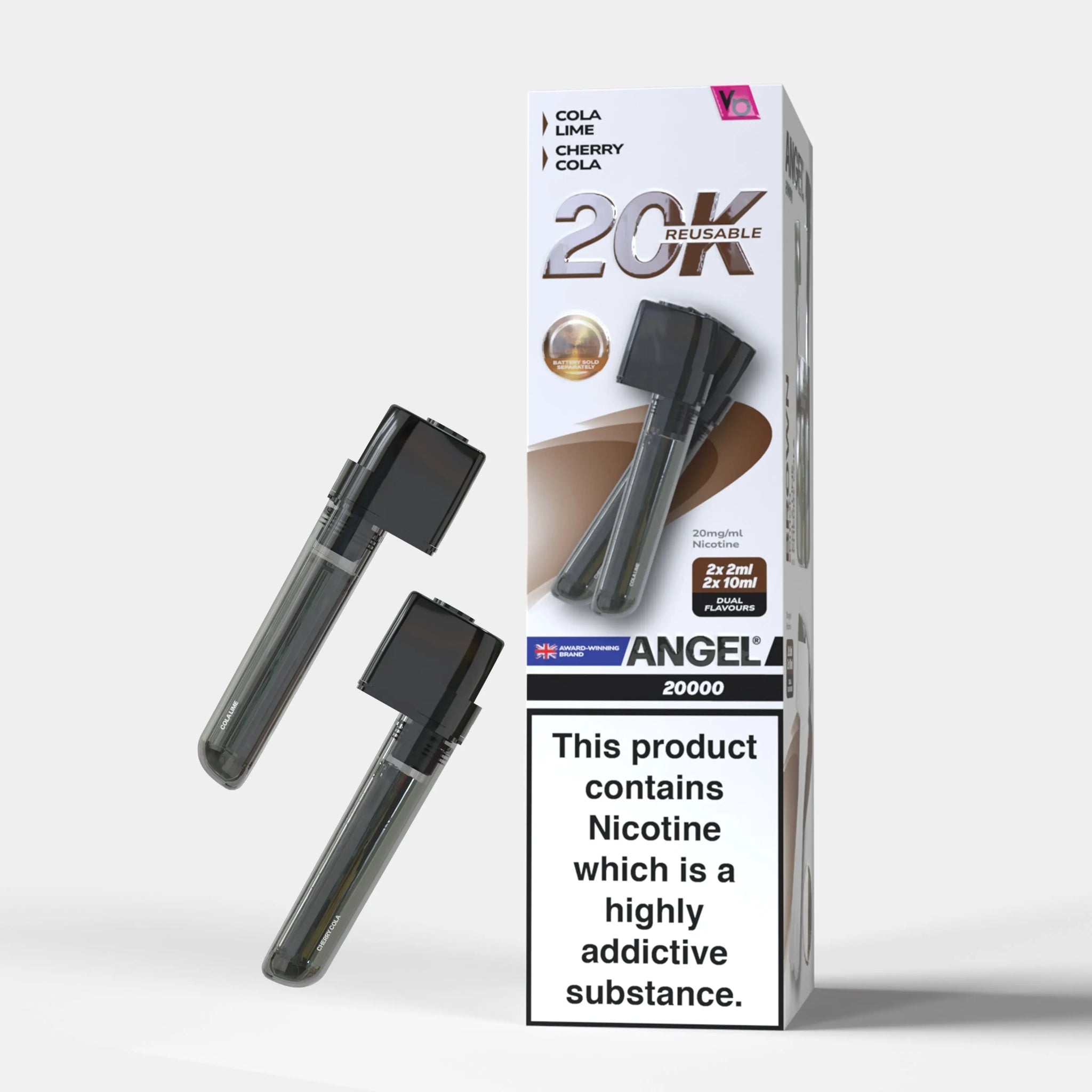 Brown Edition 2x (2ml pod+ 10ml refill) Angel® 20000 Pods