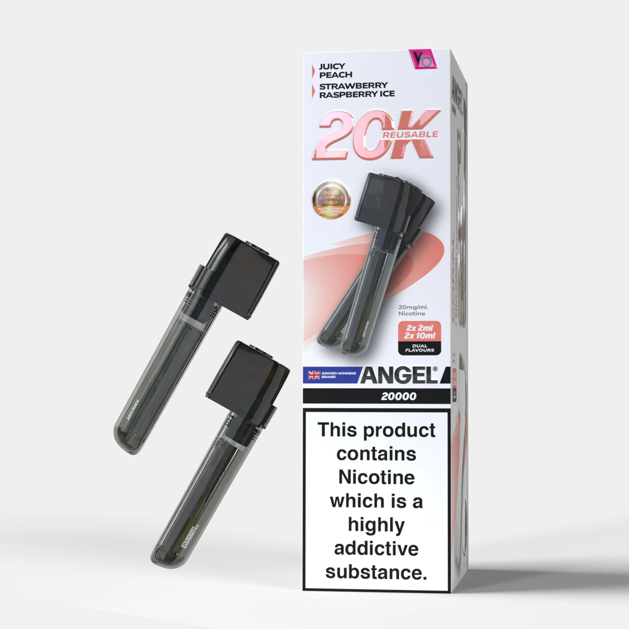 Coral Edition 2x (2ml pod+ 10ml refill) Angel® 20000 Pods