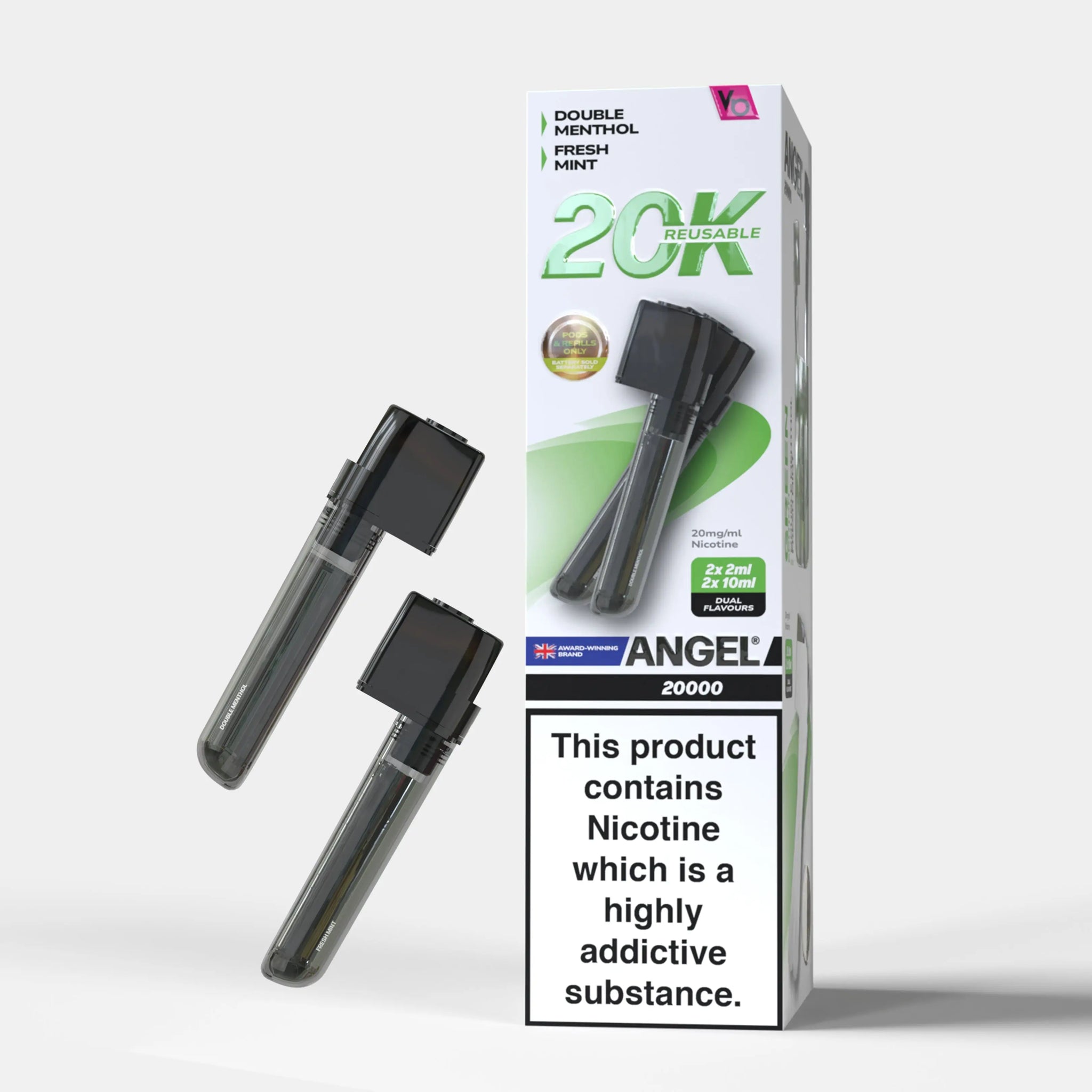 Green Edition 2x (2ml pod+ 10ml refill) Angel® 20000 Pods