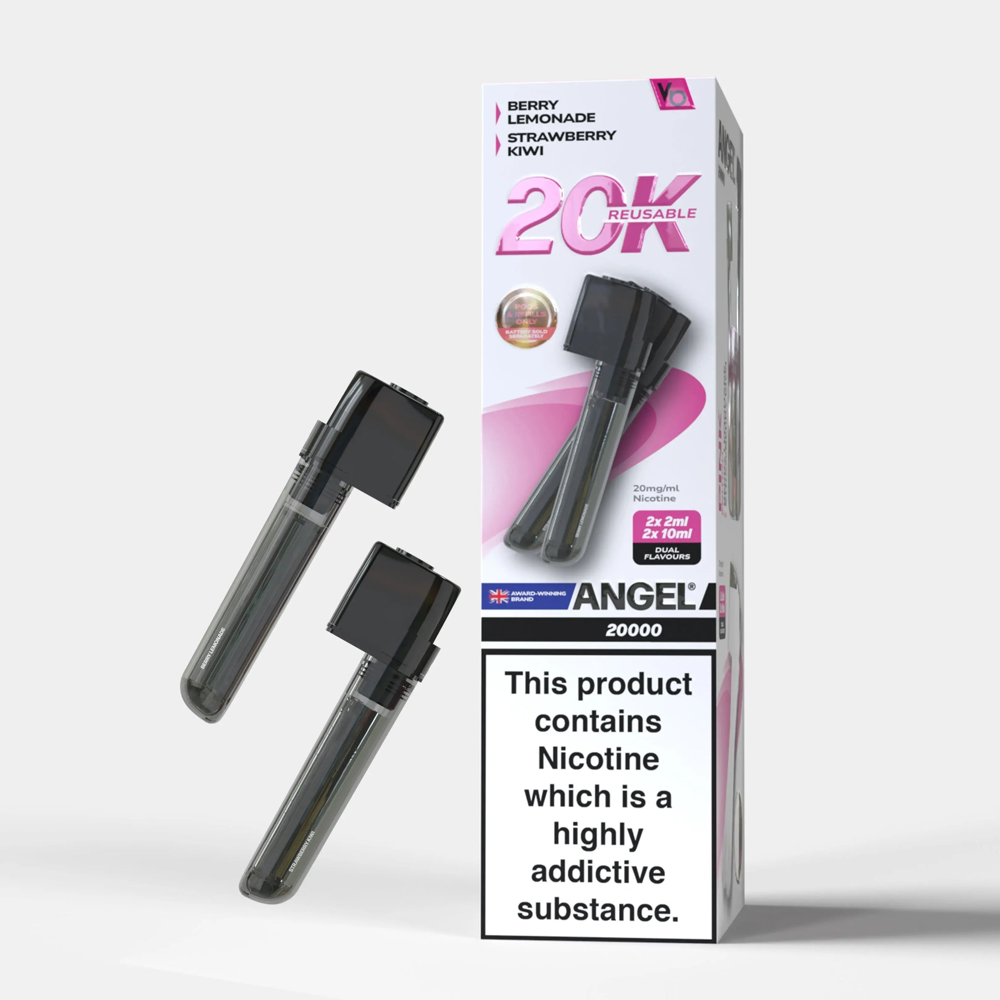 Pink Edition 2x (2ml pod+ 10ml refill) Angel® 20000 Pods