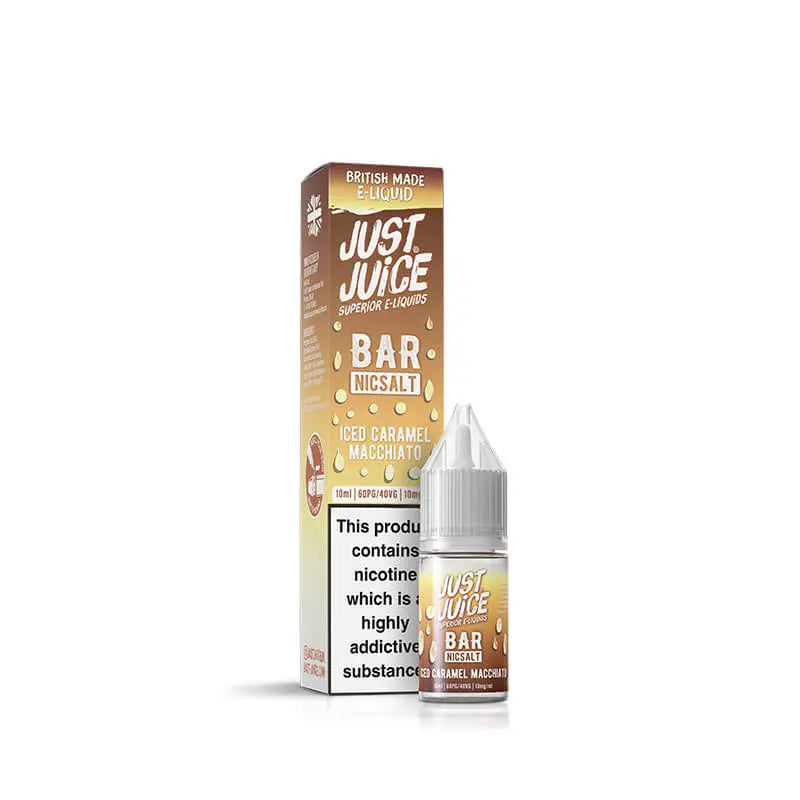 Just Juice Bar Range Iced Caramel Macchiato 10ml Nic Salt E-Liquid