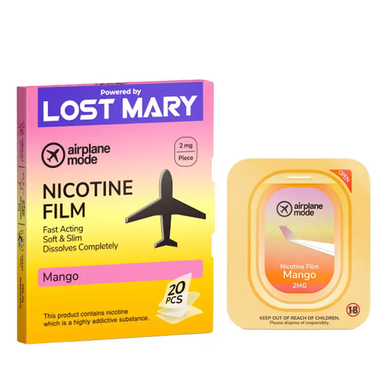 Lost Mary Airplane Mode Mango Nic Film - 2mg/20PK