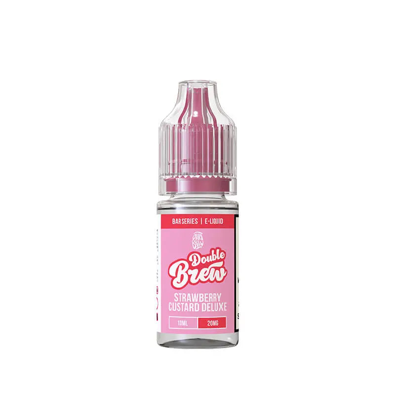 Ohm Brew Double Brew Strawberry Custard Deluxe 10ml Nic Salt E-Liquid