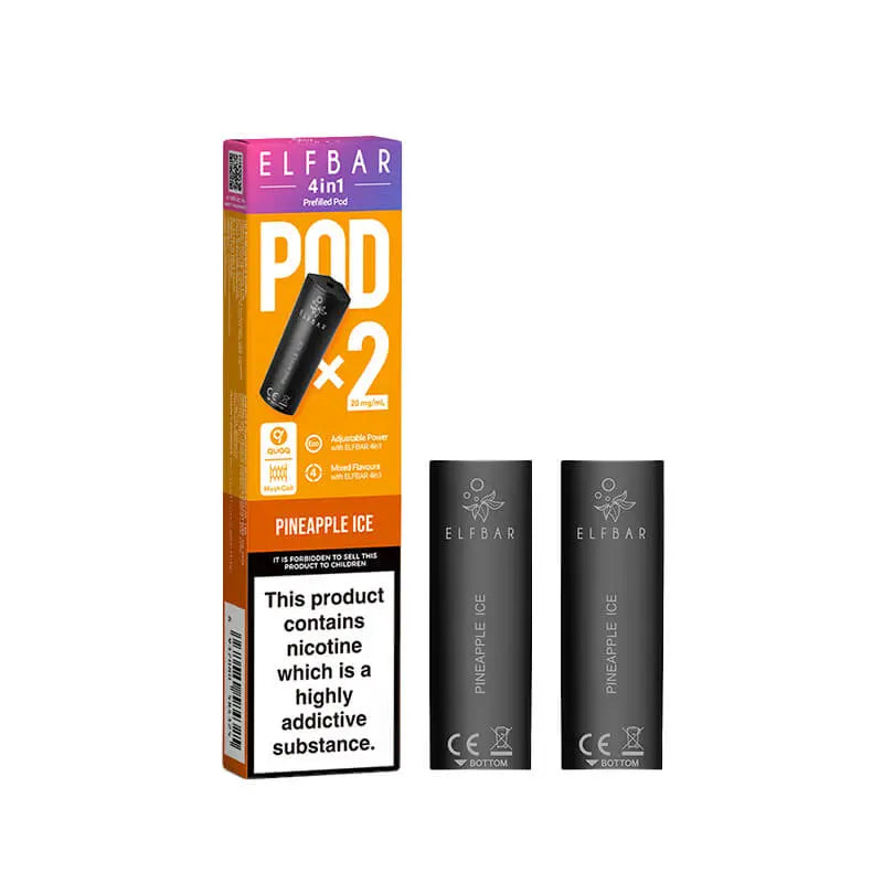 Elf Bar 4in1 Pineapple Ice Prefilled Vape Pods - 20mg