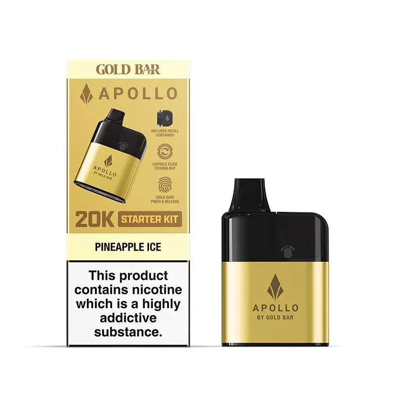 Gold Bar Apollo Prefilled Pod Vape Kit Gold Bar