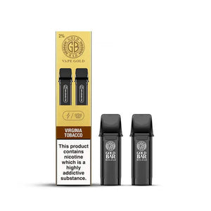 Gold Bar Reload Virginia Tobacco Prefilled Vape Pods 20mg - 2 x Pods Gold Bar