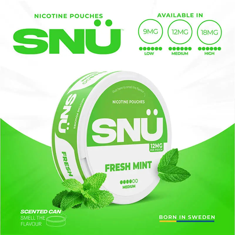 SNU Fresh Mint Nic Pouches by Bar Juice SNU