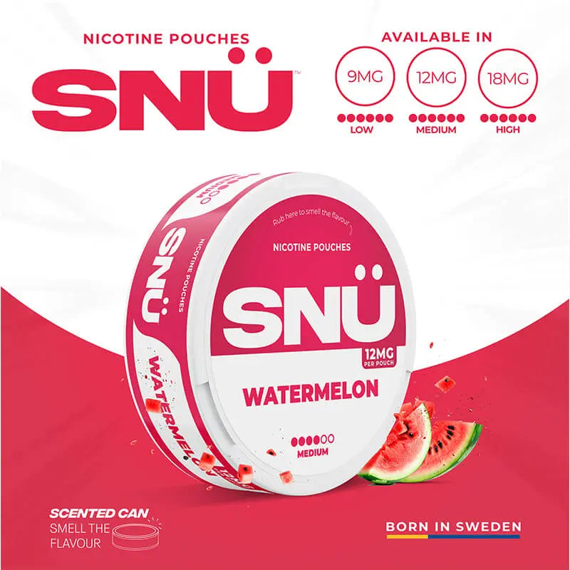 SNU Watermelon Nic Pouches by Bar Juice SNU